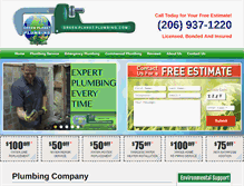 Tablet Screenshot of greenplanetplumbing.com